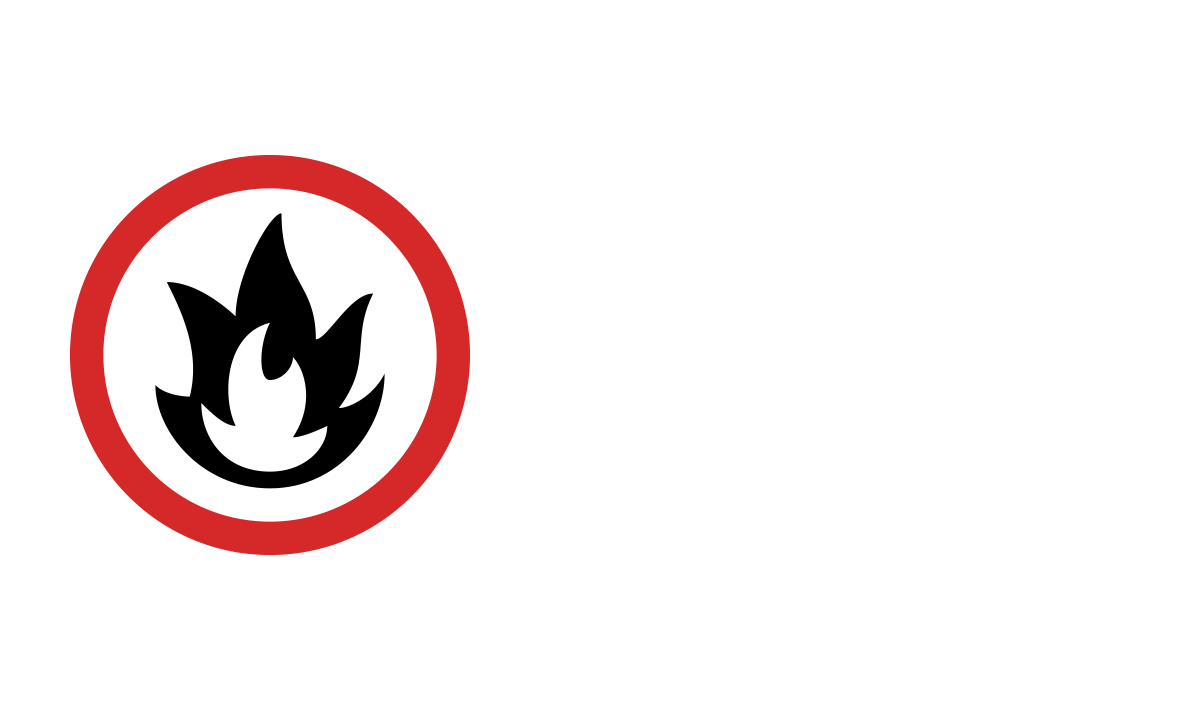 Ikon Hög Brandrisk Vänster